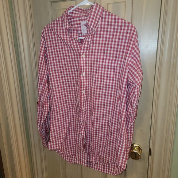 Mens sz S Brooks Brothers Red White checked Preppy Shirt 346 Original Polo - Picture 6 of 6